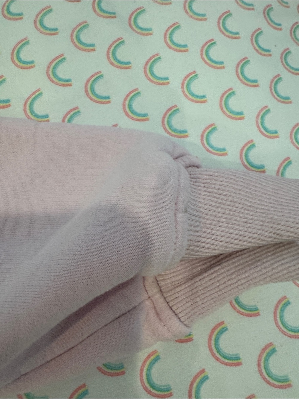 Girls' Light Pink Hooded Sweatshirt with Hot Pink Palm Motif - Picture 13 of 15